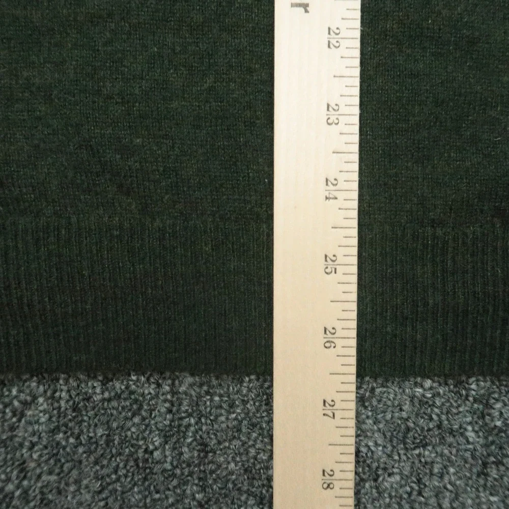 Nordstrom Sweater Mens Large Green 100% Cashmere Mens Shop Pullover Crew Jumper